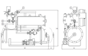 Bilge Water Separators with Disposal Membrane CPS B MKIII + EBM 14x Drawing