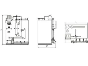 Domestic Sewage Treatment Device HBNA-20 (Double Pump) Type Drawing