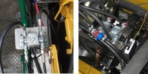 DFM D fuel flow meter installation into the fuel system