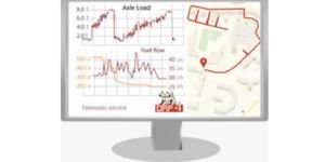 Garbage truck operation parameters monitored