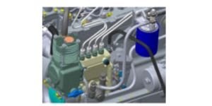 Installed Eurosens Direct fuel flow meter 