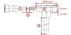 The sensor is supplied in agreed configuration